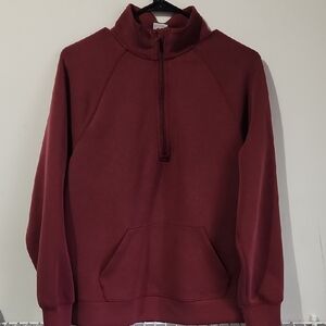 All in Motion Womens Maroon Zip-Up Sweater